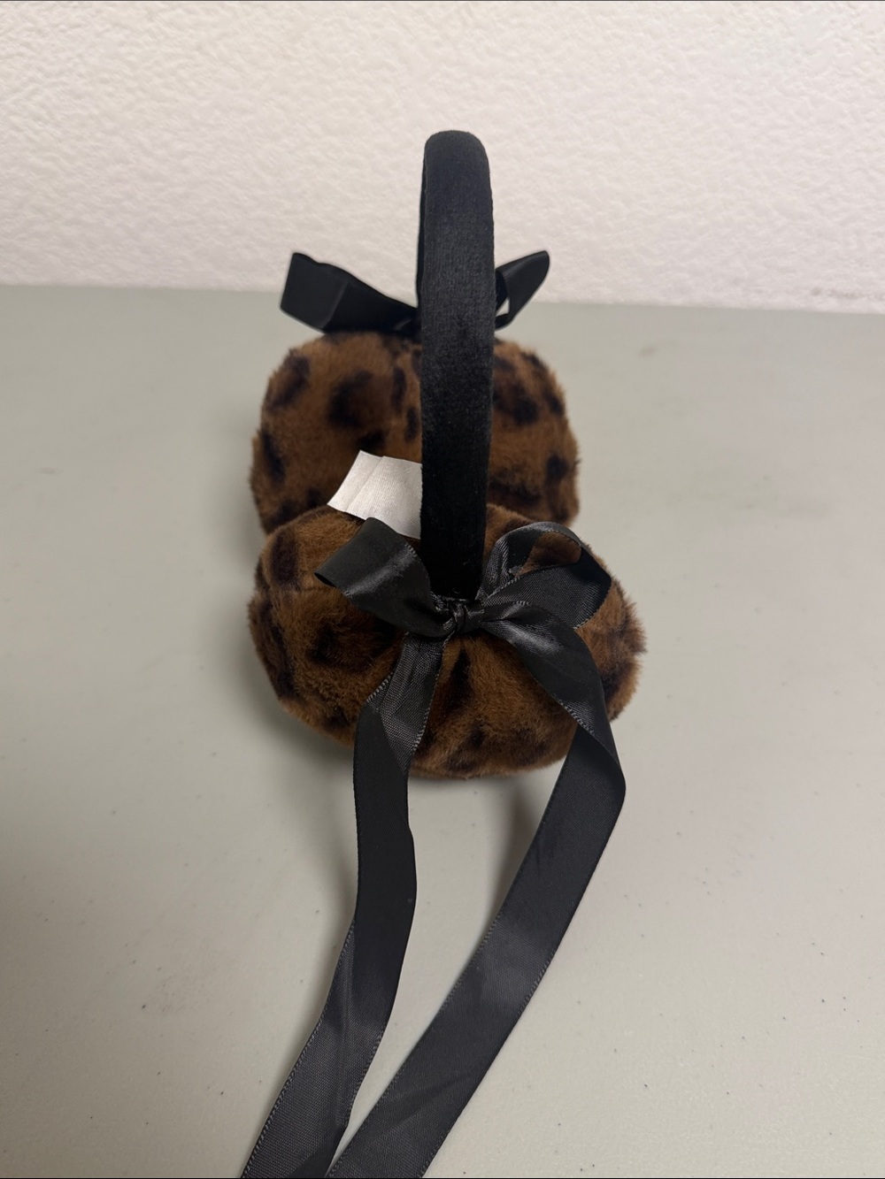 Leopard Print Faux Fur Earmuffs - Picture 4 of 5